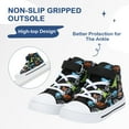 thumbnail image 4 of Kids Toddler Sneakers for Boys High Top Walking Canvas Shoes with Easy Wear Strap, Dinosaur, Size 11, 4 of 6