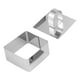 thumbnail image 3 of Molde cuadrado para mousse de acero inoxidable 430 (2 unidades) con placa empujadora, ideal para hornear chocolate y otros productos en casa (plateado)., 3 of 8