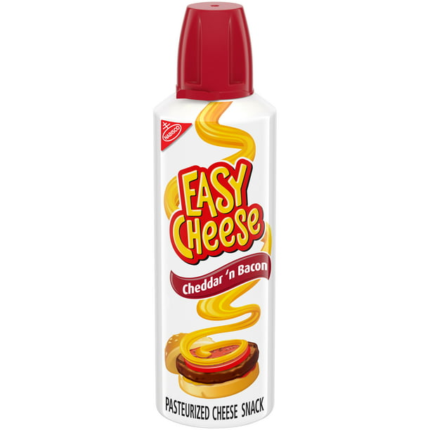 Easy Cheese Cheddar 'n Bacon Cheese Snack, 1 can (8z)
