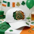 thumbnail image 5 of Gorra de béisbol para el Día de San Patricio | Gorra irlandesa para hombre y mujer | Diseño deportivo ajustable de perfil bajo | Bordado de trébol | Unisex (sirve para la mayoría de los adultos), 5 of 5