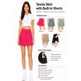thumbnail image 4 of Women's Tennis Skirt with Built-In Shorts Athletic Skort with Side Pocket Sage L, 4 of 4