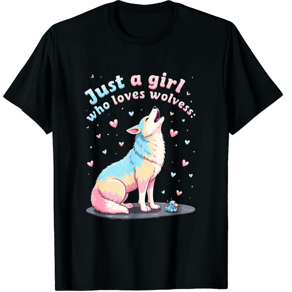 Wolf Lover Just a Girl Who Loves Wolves T-Shirt for Men Women