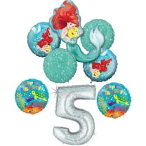NEW! Ariel Little Mermaid Disney Princess Undersea 5th BIRTHDAY PARTY Balloon