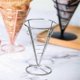 thumbnail image 4 of Cone Tableware Bar Western Restaurant Cafe Fried Chicken Rack Snack Basket French Fries Rack Silver, 4 of 5