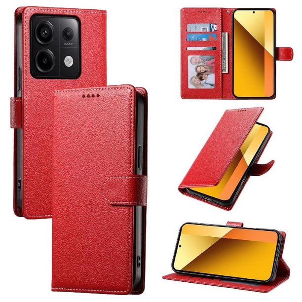 Funda para FOXDOCK Xiaomi Redmi Note 13 Pro 5G– Cuero Premium, 3 ranuras para tarjetas, Protección contra impactos