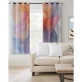 thumbnail image 2 of Abstract Art Blackout Curtains for Bedroom/Living Room, Thermal Insulated Kitchen Curtains, Wave Modern Art Purple Yellow Blue Grommet Darkening Window Treatment Drapes 42"x84"x2, 2 of 8