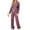 Wine #023, variant on Mohiass Women's Casual Loungewear Set Two Piece Knitted Top And Wide Leg Pants Comfortable Soft Pajama Outfit For Lounge Sleep Daily Activewear Set Black M