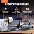thumbnail image 2 of VEVOR Metal Lathe Machine, 8.3'' x 29.5'', Precision Benchtop Power Metal Lathe, 0-2500 RPM Continuously Variable Speed, 750W Brushless Motor Metal Gears, with Tool Box for Processing Precision Parts, 2 of 9