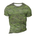 thumbnail image 6 of Dresfit Camo Shirt for Men Crew Neck Short Sleeve Tennis Tees Camouflage Big and Tall Musle Work Out T Shirts Relaxed Fit Lightweight Tops Green 3XL, 6 of 6