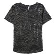 thumbnail image 2 of Alfani Womens Animal Print Pullover Blouse silver L, 2 of 2