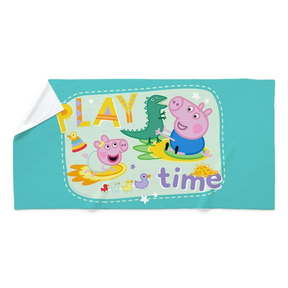 CafePress - Peppa Pig: Play Time - 35"x70", Extra Large, Oversized, Jumbo Beach Towel