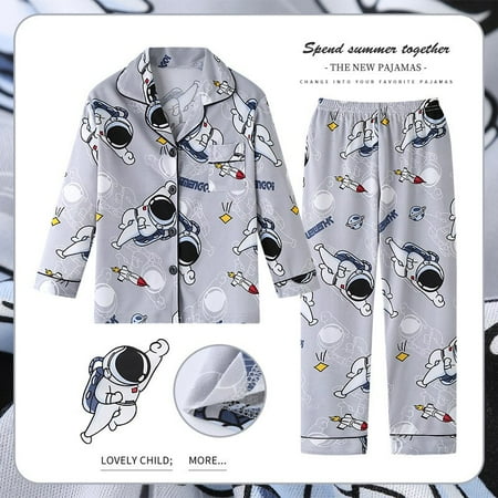 

Sanrio Suit Pajamas Kuromi Cinnamoroll Hello Kitty Anime Kawaii Autumn Long-Sleeved student Home Sleepwear Childrens Clothing