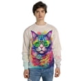 thumbnail image 4 of Hippie Maine Coon Portrait oil painting Watercolor Tie-dye Vintage All Over Print 3D Sweatshirt Unisex Merch Cat Lover Kitten Owner Gifts - 00015, 4 of 6