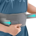 thumbnail image 2 of Lumbar Support Belt Lumbosacral Back Brace,Breathable Material, Lower Back Pain Relief Warmer Stretcher - XL Gray, 2 of 5