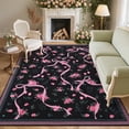 thumbnail image 2 of Garvee 5x7 Area Rug Modern Floral Print Rugs for Living Room, Machine Washable Rug Soft Non Slip Indoor Rug Carpet, Low Pile Ultra Thin Farmhouse Rugs for Bedroom Dining Room Home Decor, Black, 2 of 8