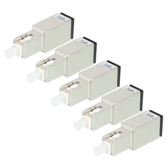 Uxcell 7dB SC Fiber Attenuator, SC/UPC SM Single Mode Fixed Fiber Optic Attenuator Male to Female for Fiber Optic Transmission Pack of 5
