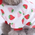 thumbnail image 3 of Pijamas de algodón para perros Dibujos animados Trajes de cuatro patas Ropa encantadora para mascotas (Fresa M), 3 of 6