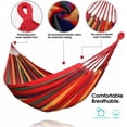 thumbnail image 3 of Hamac de Jardin Extérieur pour Jardin Intérieur Hamac Double Hamac Rouge Toile, 3 of 4
