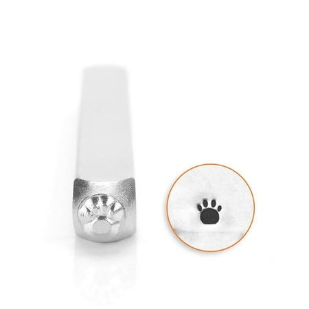 Stamp Print Tee - 3mm, Paw Print (Small) Design Stamp, For stamping soft metals including brass, copper, nickel silver, sterling silver, gold, aluminum as well as wood, clay,.., By ImpressArt ()