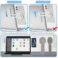 thumbnail image 2 of Magnetic Phone Holder for Laptop, Adjustable Phone Monitor Side Mount for iPhone 12 Pro Max/ 12 Pro/ 12/ 12 Mini, Slim Portable Foldable Computer Expansion Bracket, Silver, 2 of 6