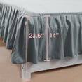 thumbnail image 4 of Unique Bargains Polyester Ruffled 14" Drop Bed Skirt Full Gray, 4 of 8