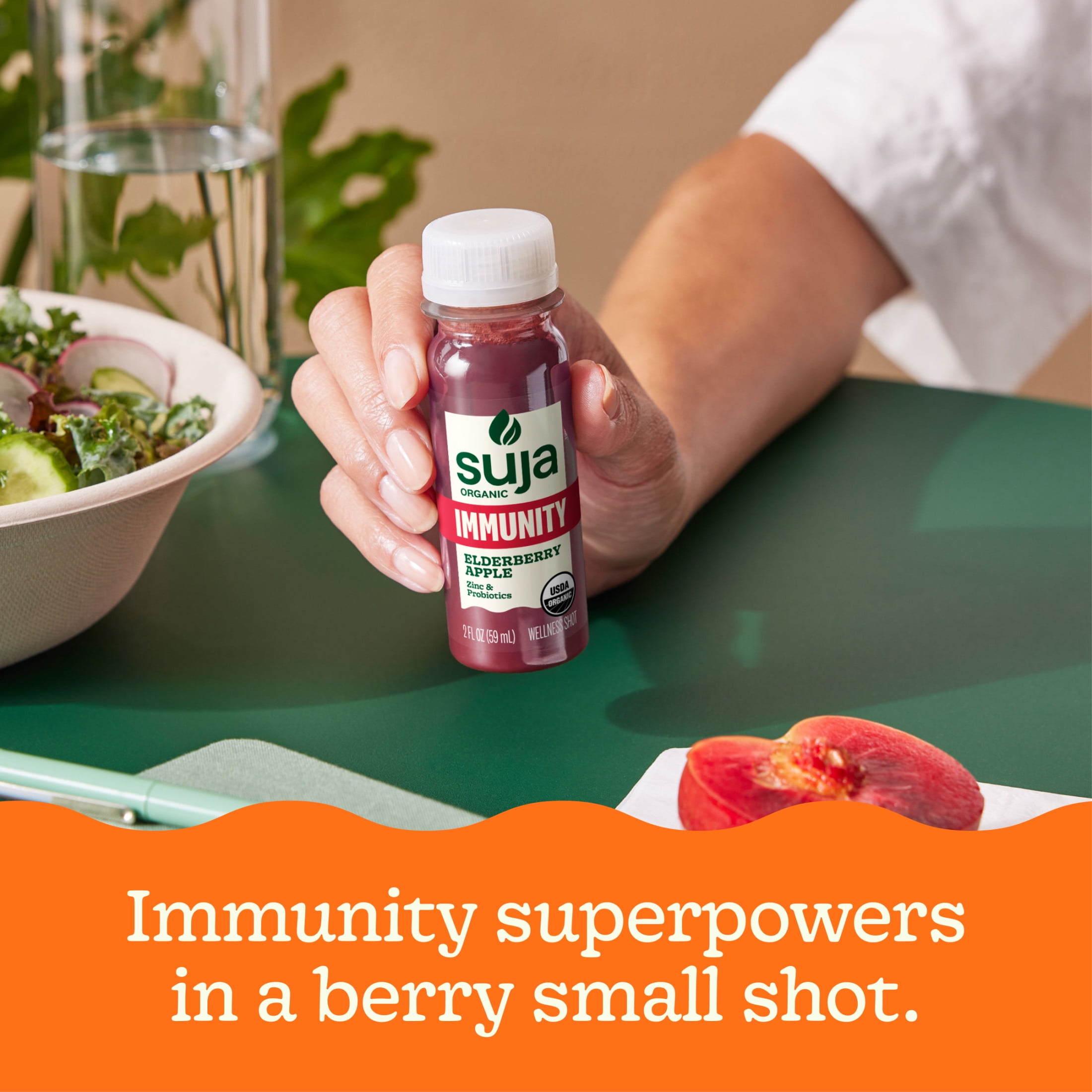 Suja Organic Immunity Elderberry Apple Shot, 1.7 fl oz Bottle