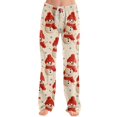 thumbnail image 2 of Christmas Pajama Pants for Women Snowman Print Drawstring Pj Bottoms Comfy Casual Soft Lounge Sleep Pants Loose Fit Pajama Pants Beige,3XL, 2 of 5