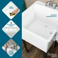thumbnail image 6 of Tehila Freestanding White Utility Sink with Chrome Faucet for Laundry Room, 6 of 9