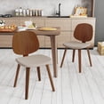 thumbnail image 4 of Costway Modern Dining Chair Set of 2 Chenille Kitchen Chair Armless Side Dinette Chairs, 4 of 10