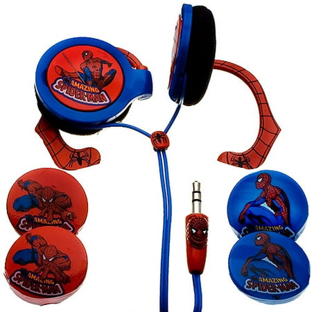 NEMO DIGITAL MVF10109SM Spider-Man Wrap Around Headphones with Inter-changeable Graphics (Discontinued by (Best Way To Wrap Headphones)