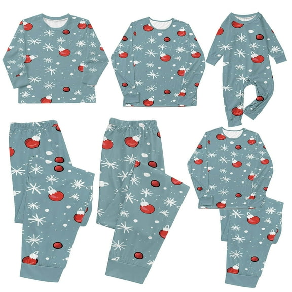AGWOLF Matching Family Pajamas Sets Christmas Pajama Couples Family Pajamas Matching Sets Long Sleeve Tops and Pants Loungewear Xmas Pjs for Family Sleepwear