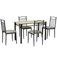 thumbnail image 1 of HOMCOM 5 Pieces Dining Set 1 Table 4 Chairs Cushion Seat Home Kitchen, 1 of 10