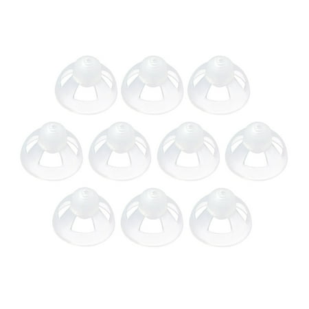 tooloflife 10Pcs Silicone Open Domes Sound for Earphone In-Ear Rubber Head Transparent Size M