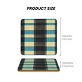 thumbnail image 3 of Multi-Shape Mdf Cork Coaster 4 Pieces Of Anti-Slip, Anti-Wear And Anti-Fouling 3.9in Easy To Clean And Stable Structure Paleturquoise Buffalo Plaid Check Tartan Scotland_2 Square, 3 of 7