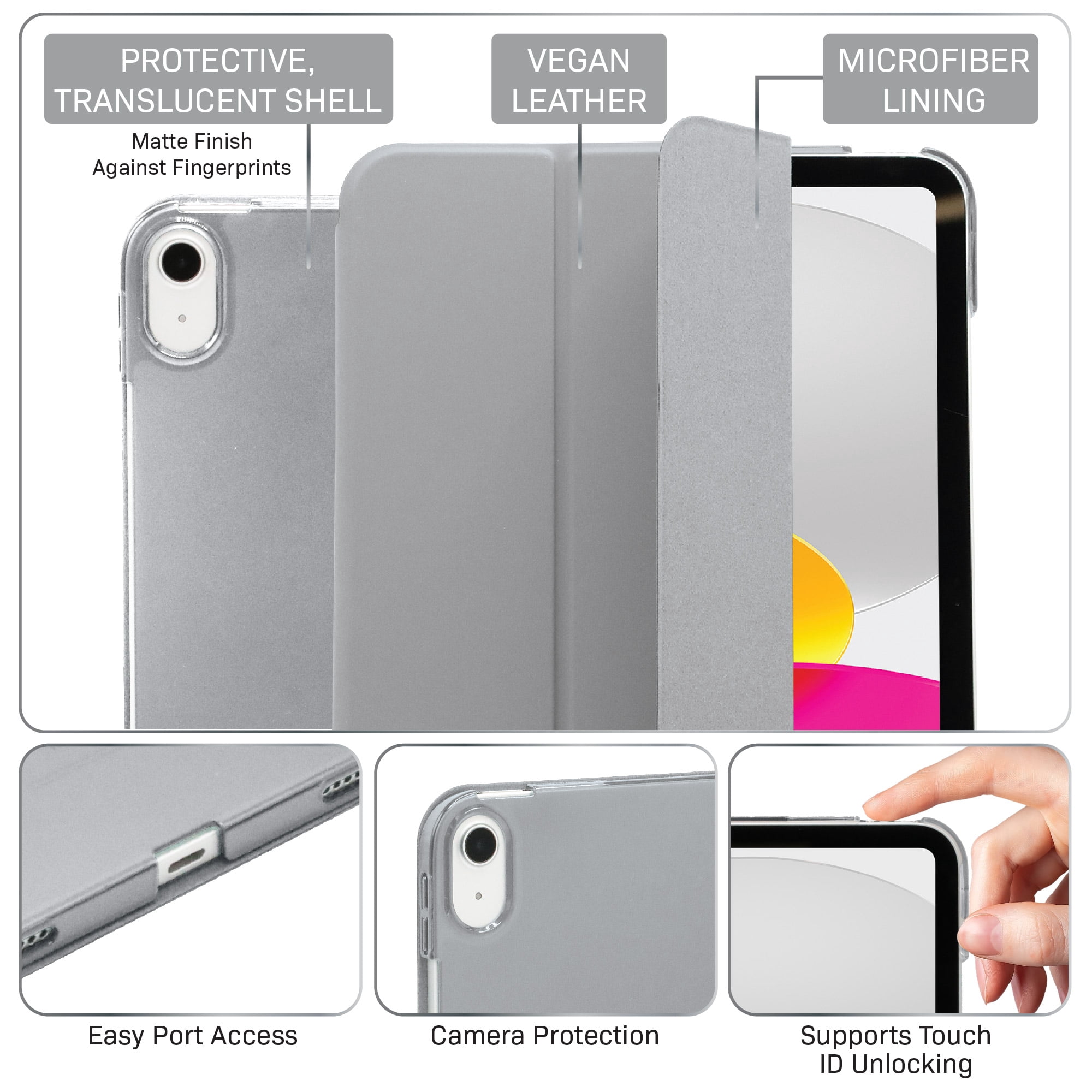 Body Glove Tablet Folio Case for iPad (A16) / iPad (10th generation) - Gray