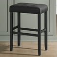 thumbnail image 4 of Alaterre Furniture Madison 30 in. Counter Height Bar Stool with Faux Leather Seat, Barstool for Kitchen Island or Bar, Black, 4 of 11