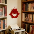 thumbnail image 4 of TIELUTT Pendentif de la Saint-Valentin avec une Combinaison de Lèvres Rouges et un Nœud Panneau de Fenêtre en Verre Teinté Pot de Fleurs en Verre Teinté Décorations en Céramique de Pâques Guirlande de Fenêtre en Verre Teinté Peint à la Main, 4 of 5