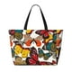 thumbnail image 2 of Fotbe Retro Floral Butterfly Bolsa de Viaje para Playa - Resistente al Agua, Bolsa Tote de Gran Capacidad y Ligera con 7 Bolsillos para Mujeres y Hombres, 2 of 7