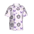 thumbnail image 2 of Hawaiian Shirt For Men, Cow Print Flowers Butterfly Mens Button Down Short Sleeve Shirt, Summer Beach Shirts For Men, 2 of 2