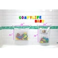 thumbnail image 2 of Lnkoo 2 x Tub Bath Toy Organizer and 36 Soft Foam ABC 123 Letters & Numbers - Mesh Net with 3 Bins Keep Kids Bathtub Games Dry - Shower Caddy Storage Set 4 Suction & Sticker Hooks, 2 of 5