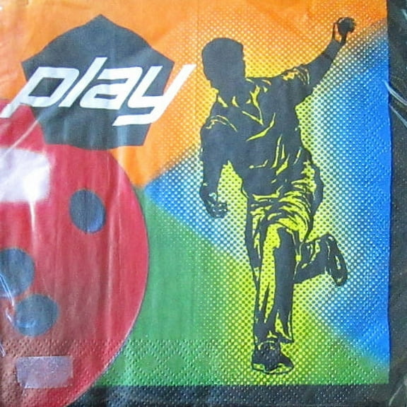 Various Bowling Small Napkins, 16 Count