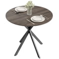 thumbnail image 1 of HOMCOM Round Dining Table, Industrial Kitchen Table with Cross Steel Legs, 1 of 10