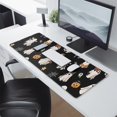 thumbnail image 2 of Long Mouse Pads for Desk,Costumed Ghost Halloween Pattern Desk Mats on Top Of Desks, Desk Mouse Pad Extra Large with 3mm Non-Slip Base and Stitched Edge for Gaming,Office,Work,Home 31.5"x11.8", 2 of 6