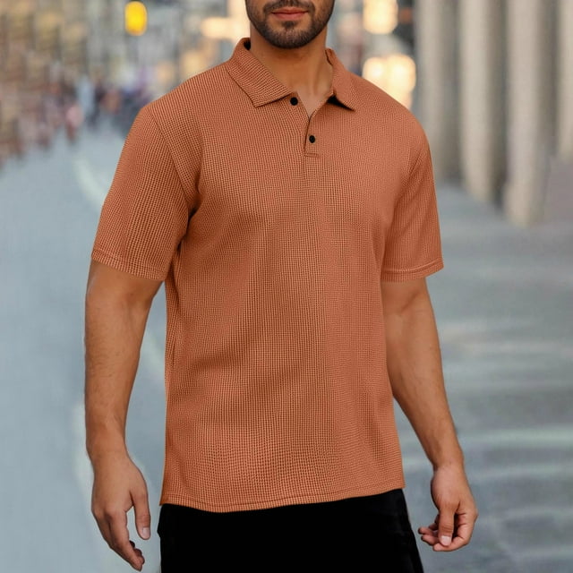 pstuiky Camisas de vestir de manga corta para hombre, Camiseta informal de manga corta para hombre, estilo deportivo, color liso, para fitness camisas casuales para hombre s