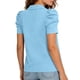 thumbnail image 3 of Camisetas de Manga Corta de Verano para Mujeres Moda Pullover de Color Sólido Botón de Solapa Botón Extraíble Camisetas de Manga Corta de Verano de las Mujeres, 3 of 5