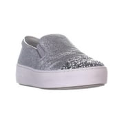Womens MICHAEL Michael Kors Tia Slip On Studded Fashion Sneakers, Silver