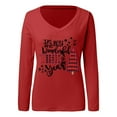 thumbnail image 4 of Lroveb Christmas Shirts for Women Tops Fall Casual Blouse Winter Tunic Top V Neck Tee Long Sleeve Tshirts Graphic T Shirts, 4 of 5