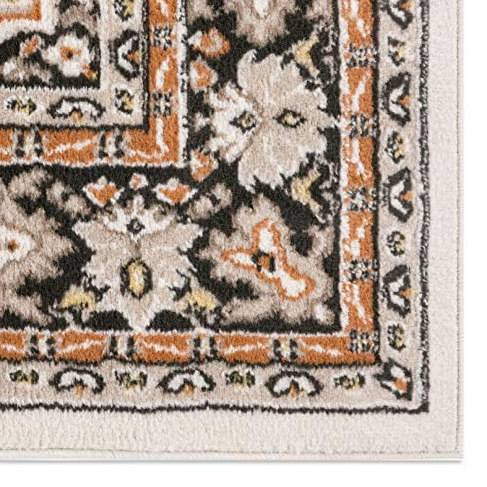Home Dynamix Premium Sakarya Traditional Medallion Area Rug, Ivory/Brown, 5'3"x7'5"