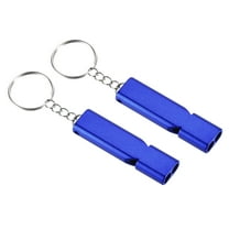 Uxcell Survival Whistle, Double Tubes Whistles Super Loud, Dark Blue, 2 Pack