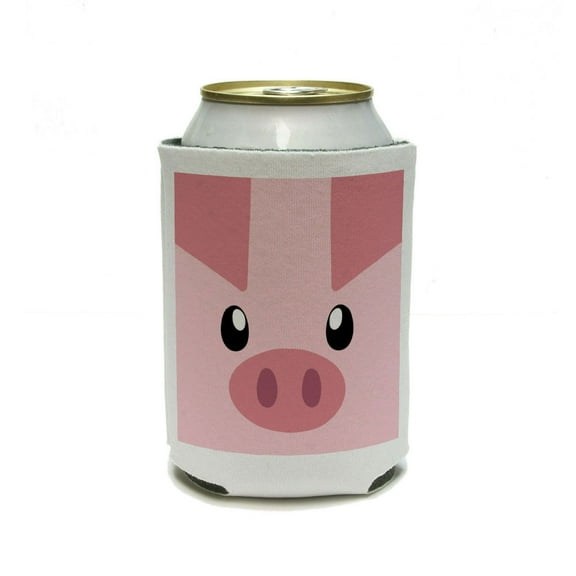 Pig Face - Close up Farm Animal Can Cooler Drink Insulator Beverage Insulated Holder